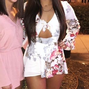 Floral Print Romper
